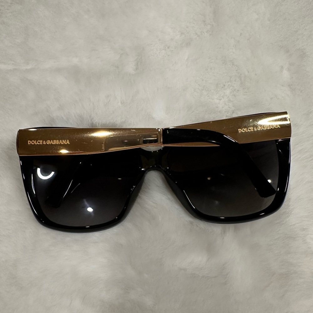 Dolce & Gabbana Sunglasses with Black Frame and Gold Detail
